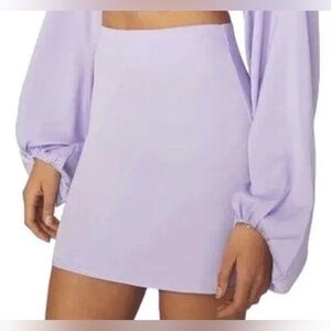 WeWoreWhat Purple Asymmetrical Pencil Mini Skirt